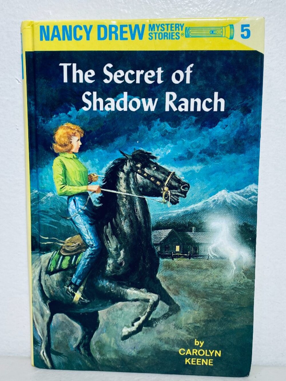 VNTG Nancy Drew #5 The Secret of Shadow Ranch 1997 Carolyn Keene HC Fine